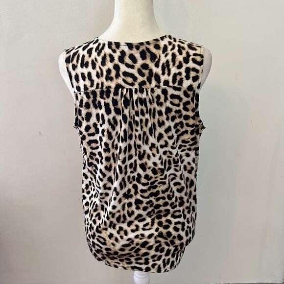 Vince Camuto animal print sleeveless blouse Size XS - Picture 5 of 8